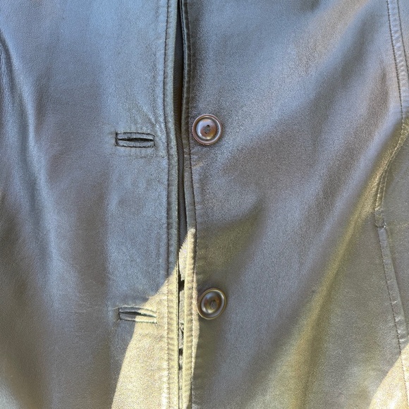 🖤 Classic Vintage Black Leather Coat - MIX Since 1989 - Made in Canada - Sz XL - Picture 9 of 14